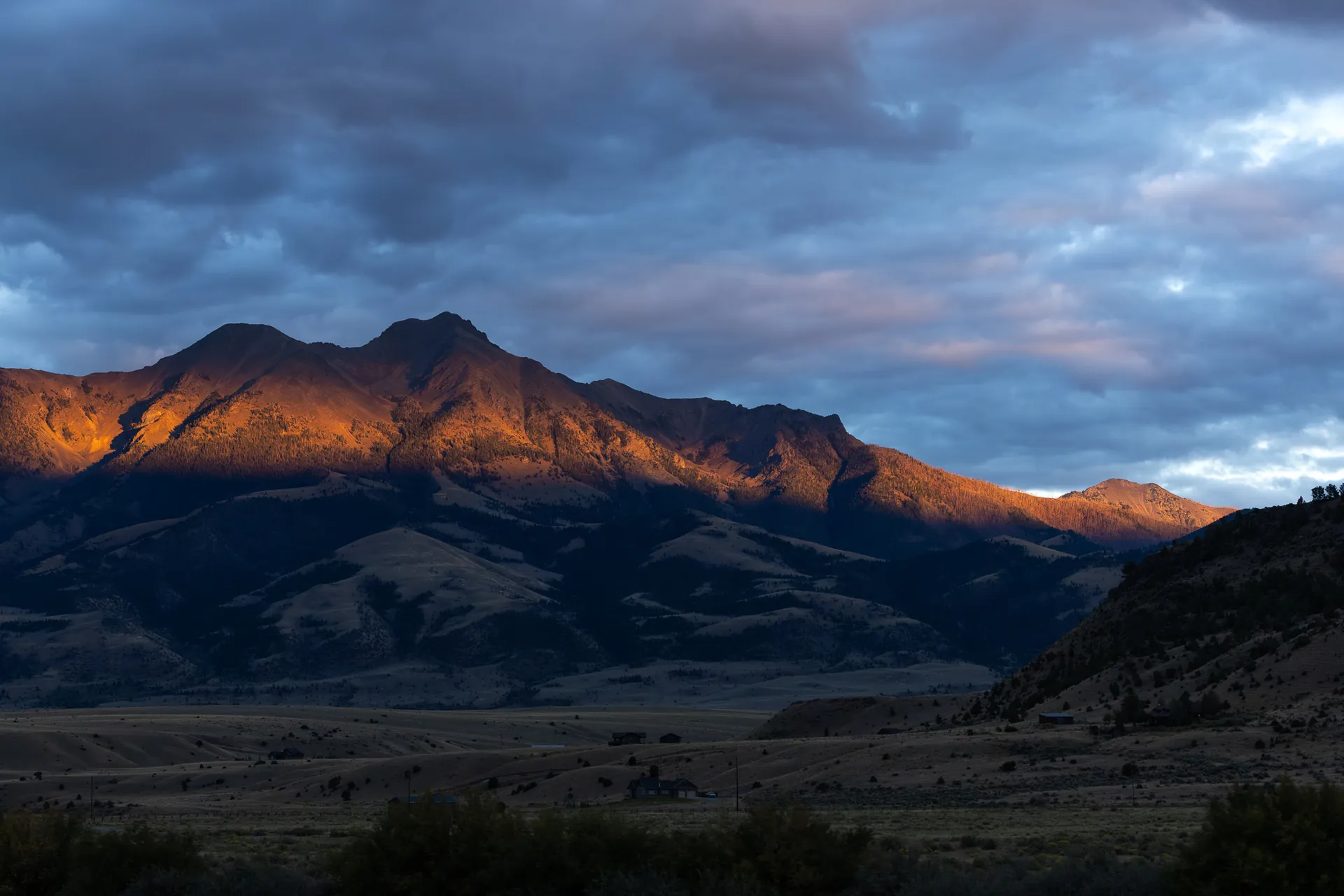 A national park landscape at golden hour